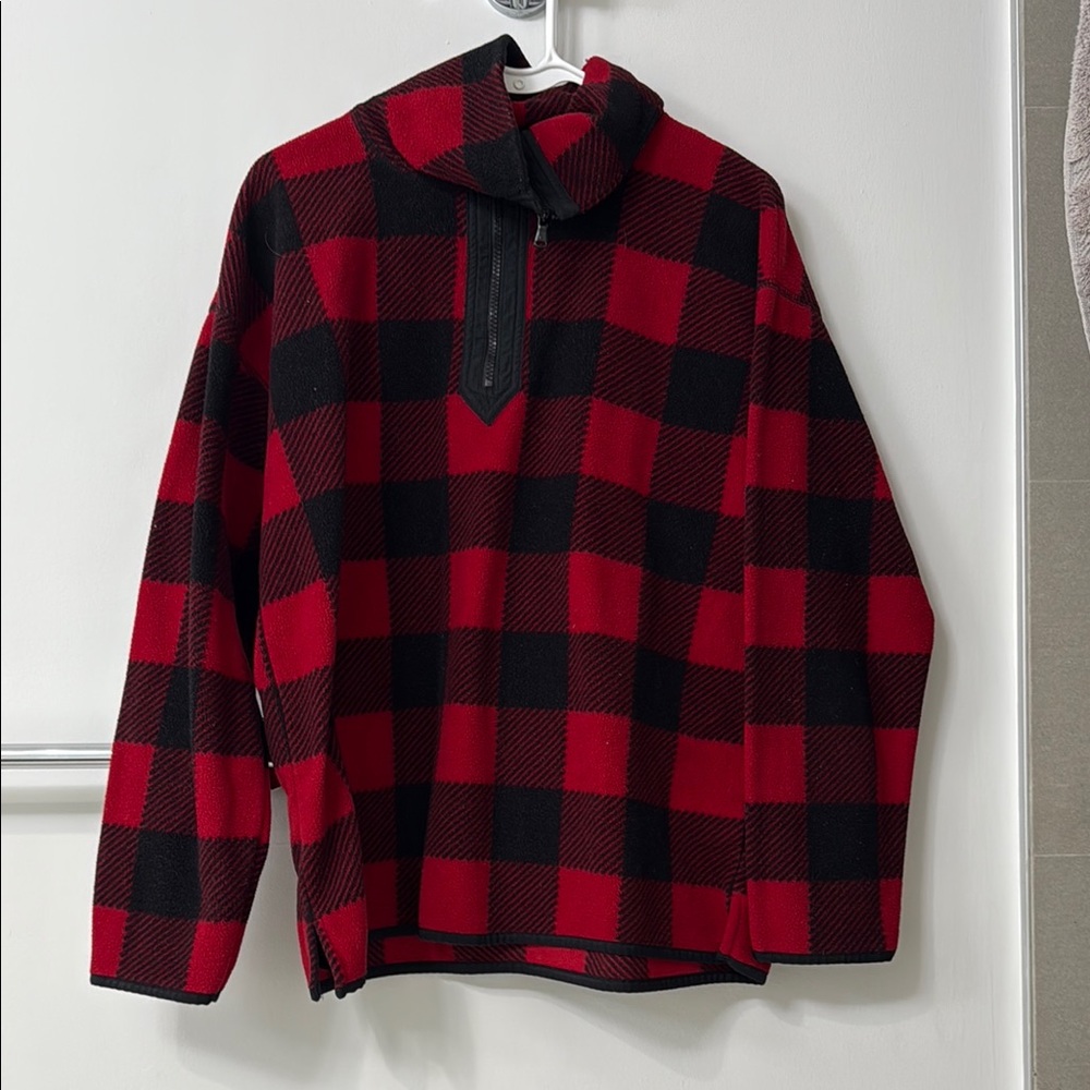 Polo by Ralph Lauren Red and Black Zip Up Sweater